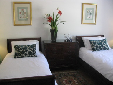 Bluebird Cottage - Twin bedroom - a peaceful night - larger image